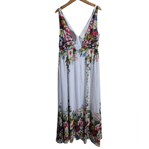 Ever Pretty Women's Size Xl Floral V-Neck Maxi Dress - Picture 6 of 7